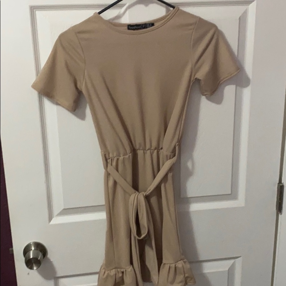 Tan mini dress